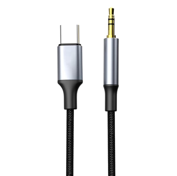 NEXTBATT USB-C til 3,5 mm AUX-adapter – svart/grå