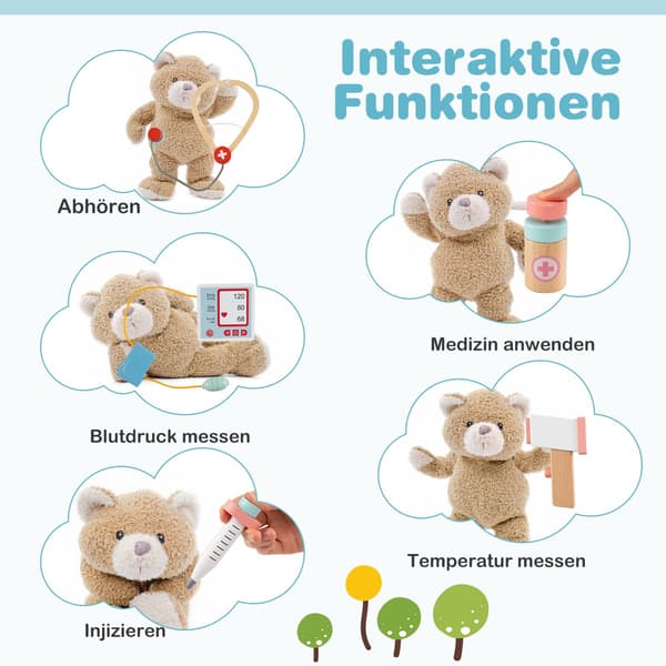 Trælægelegsæt til børn med 24 tilbehør