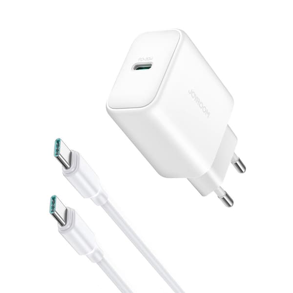 Joyroom USB-C wandlader PD 30W met USB-C kabel - wit