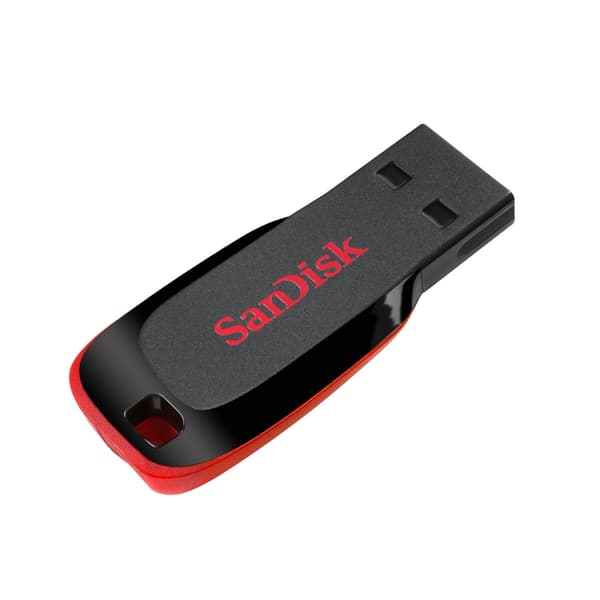 SANDISK USB stick 2.0 Blade 128GB Sort