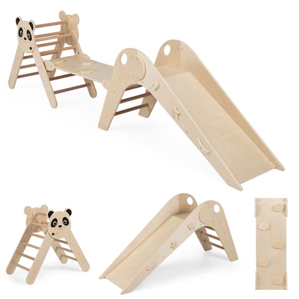Montessori træklatresæt med panda-design