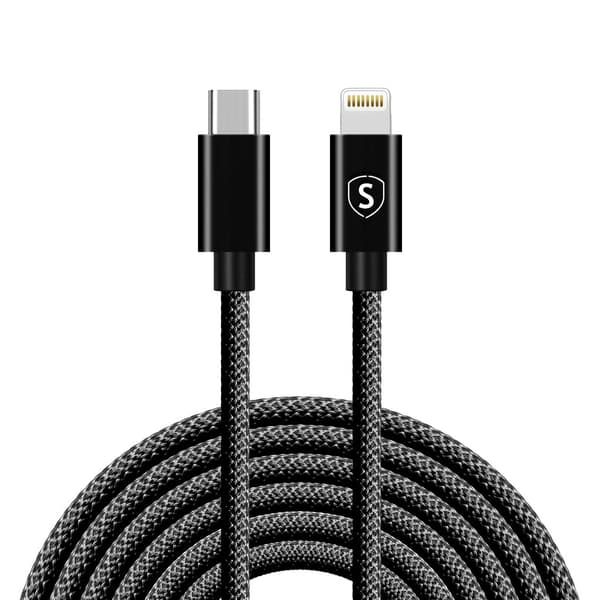 USB-C til Lightning-kabel 20W, 3m - Svart