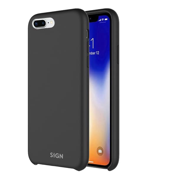 Liquid Silikonfodral till iPhone 7 & 8 Plus - Svart