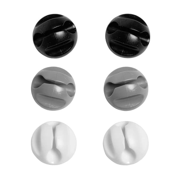 D-LINE Kabelclips 2x Sort 2x Grå 2x Hvid