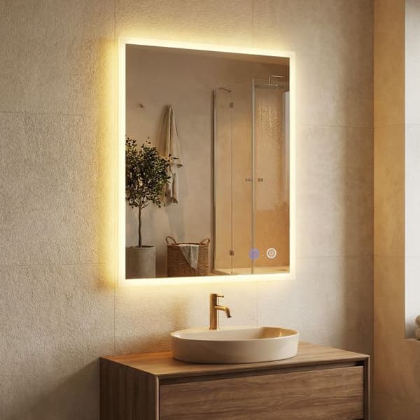 LED-badrumsspegel 70x50cm, imfri, dimbar