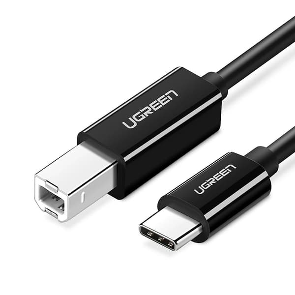 Ugreen USB-C til USB-B skriverkabel, 1m - svart