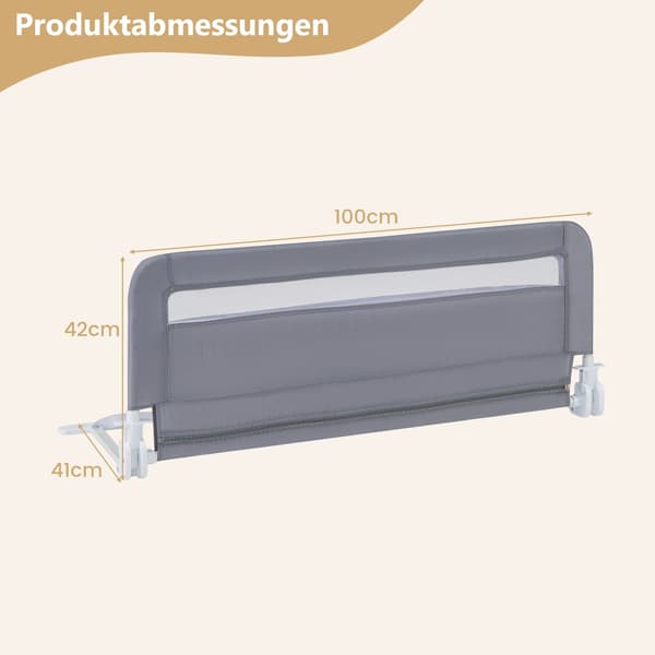 Sammenleggbar sengehest til småbarn, 100 cm, vaskbart trekk