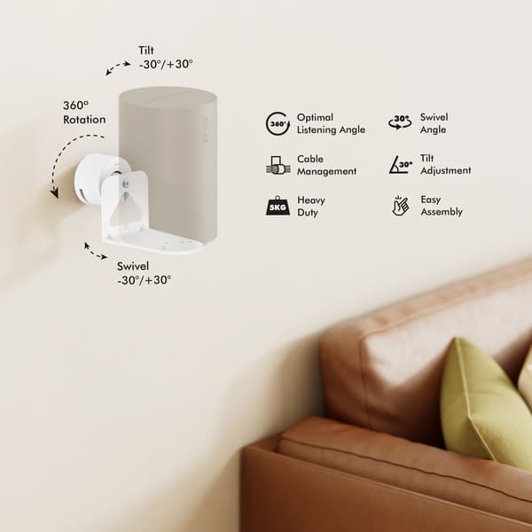 Väggfäste för Sonos Era 100/300, Vit