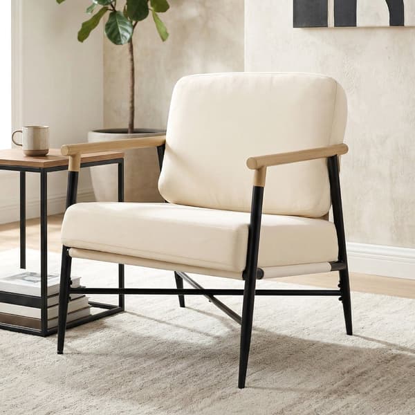 Accent lenestol, beige, avtakbare glidelåsputer