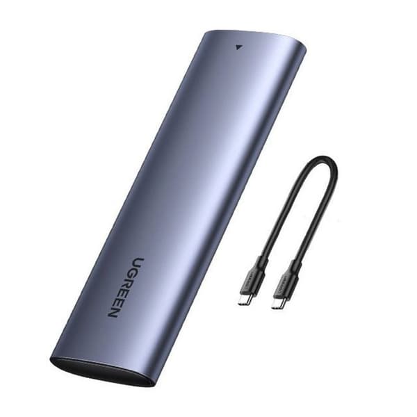 UGREEN M.2 M-Key 10G-deksel + USB-C-kabel, 0,5 m - Grå