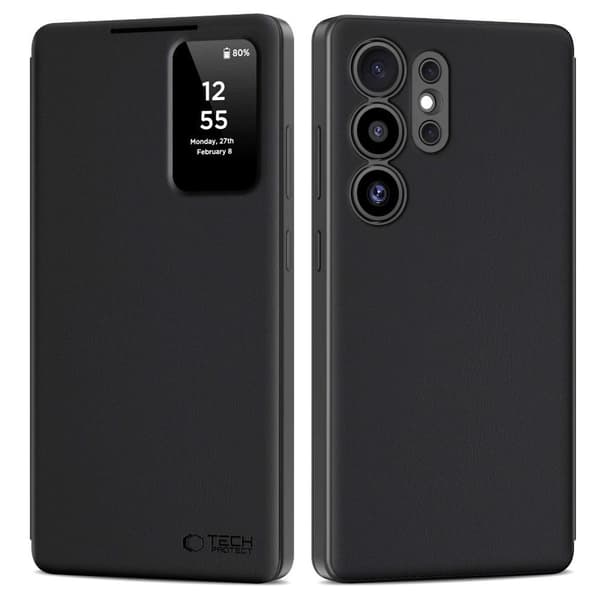 Tech-Protect Smart Pungcover Til Samsung Galaxy S25 Ultra - Mat Sort