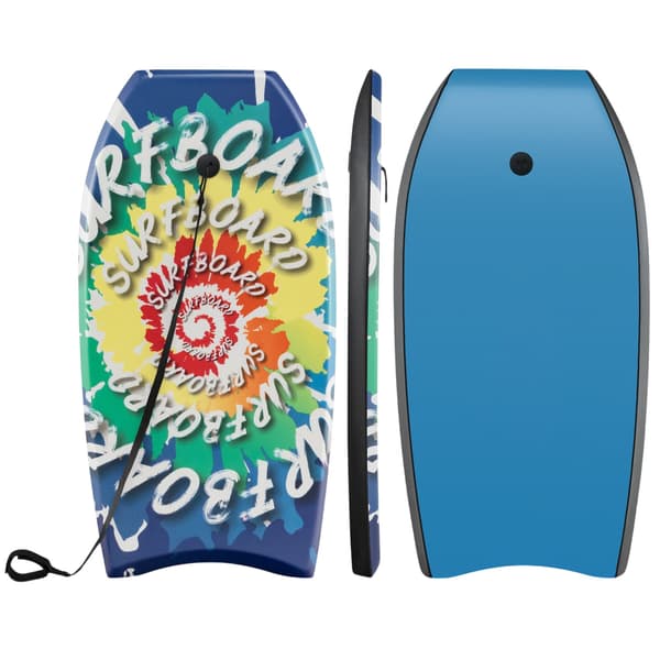 Bodyboard Boogie Board 33–41 tommer, EPS-kerne, håndledssnor