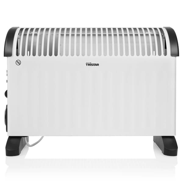 Konvektorvarmer 2000W med termostat og timer
