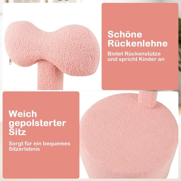 2-delte barnesvingstoler, rosa, buet rygg, skumsete