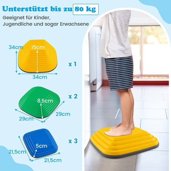 Barnens trampstenset, halkfri, stöder upp till 80 kg