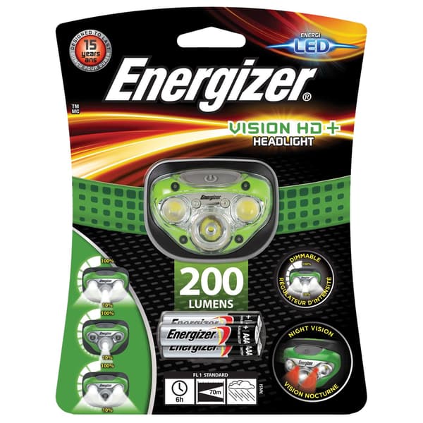 ENERGIZER Forlygte Vision HD 3 + 2 LED 200 Lumen