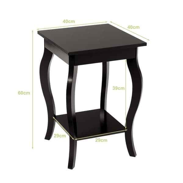 2-delte brune sidebord med hyller til stuen