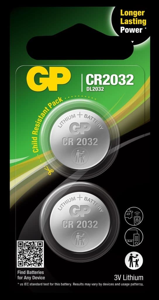 CR2032 2-pakning GP