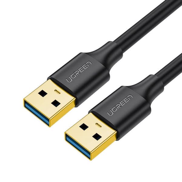 Ugreen USB-A (han) til USB-A (han) 3.2 Gen 1, 1 m - Sort