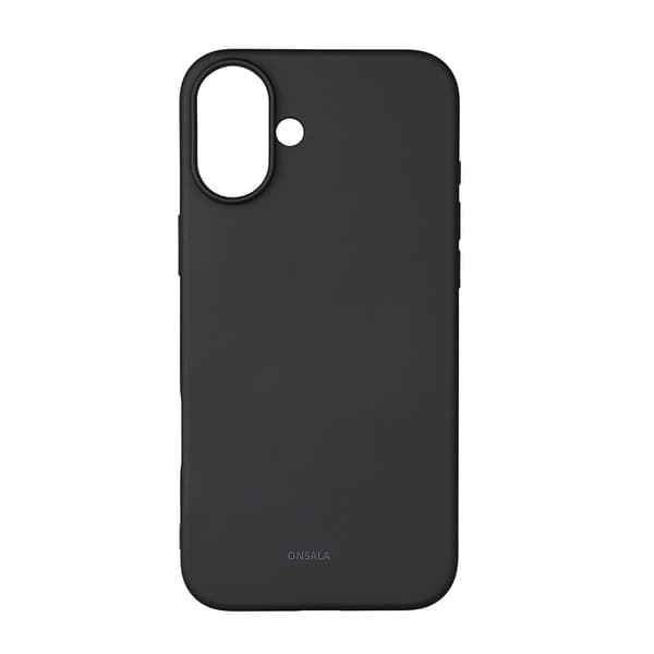 ONSALA Back Sil Touch Recycled MagSerie iPhone 16 Plus Black