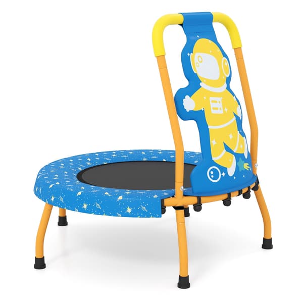 Barntrampolin med handtag, 71 cm, astronauttema