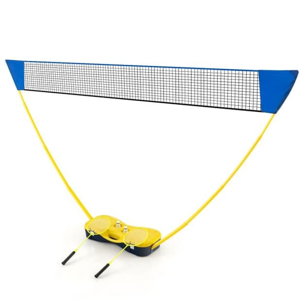 Bærbart badmintonnettsett 270 cm, racketer, bæreveske