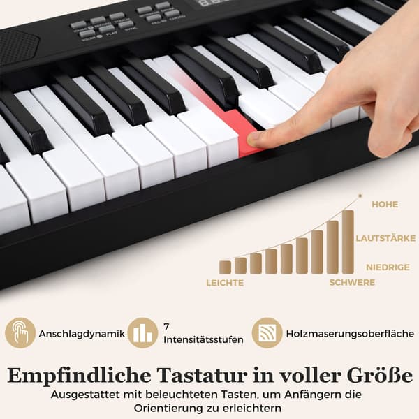 61-tangenters foldbart elektronisk klaverkeyboard med MIDI og split