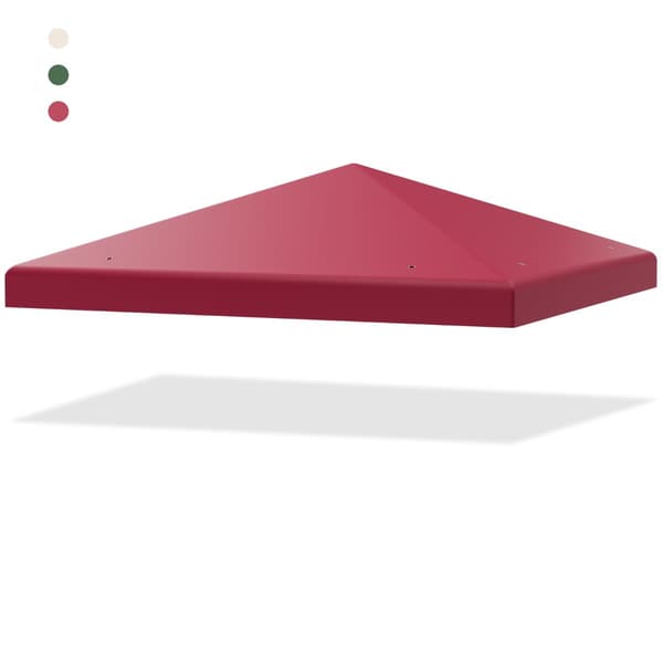Utskiftbart paviljongtak 300x300 cm, polyester, vinrød