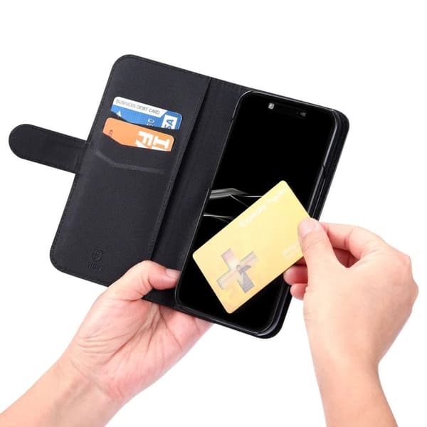 Wallet-deksel 2-i-1 til iPhone 16 - Svart
