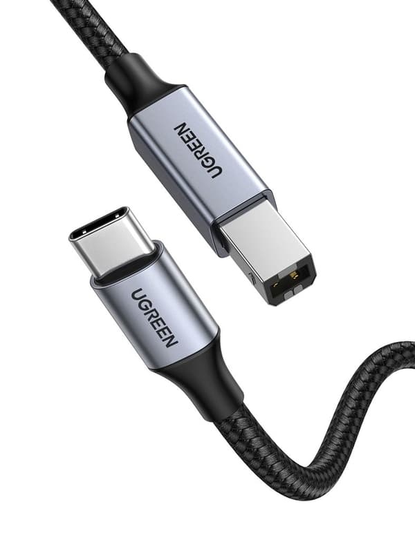 UGREEN USB-C til USB-B 2.0 skriverkabel, 3 m