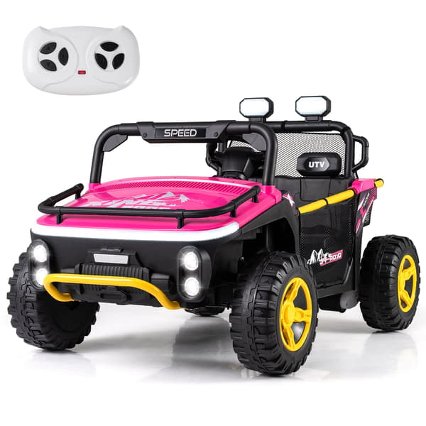 24V elektrisk åkbil för barn, 2-sits, rosa