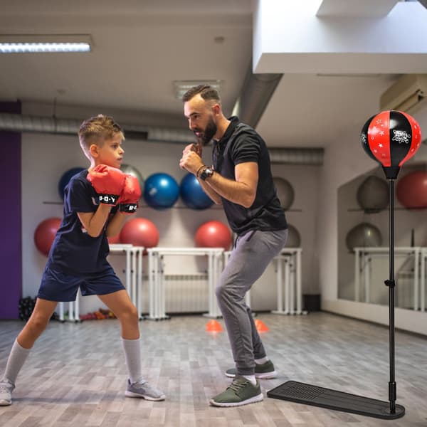Barnboxningsbollset – Justerbar 85-130 cm, Handskar, Pump