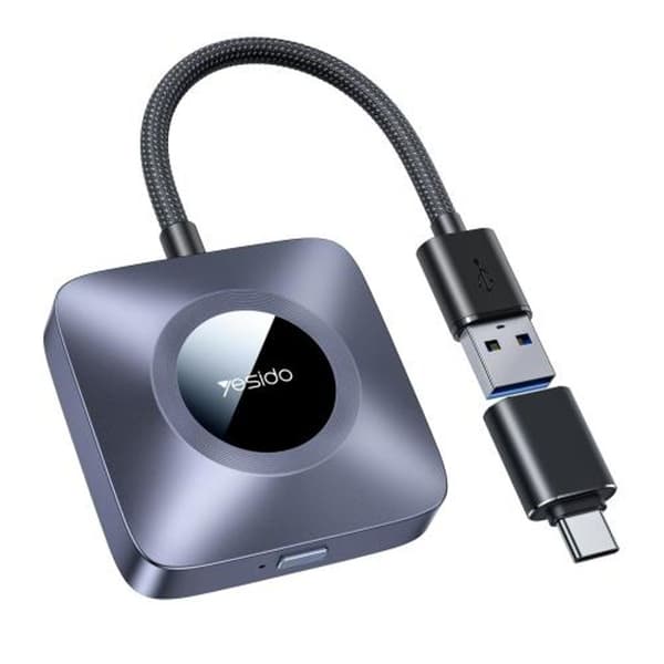 Yesido Wireless CarPlay USB-A/USB-C-sovittimella