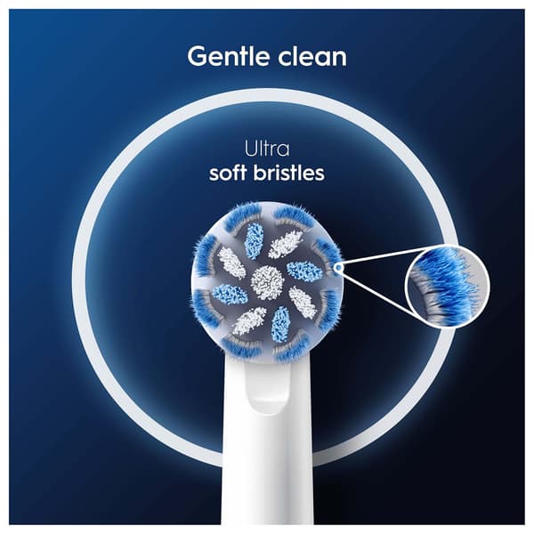 Sensitive Clean & Care tandbørstehoveder, 4-pak
