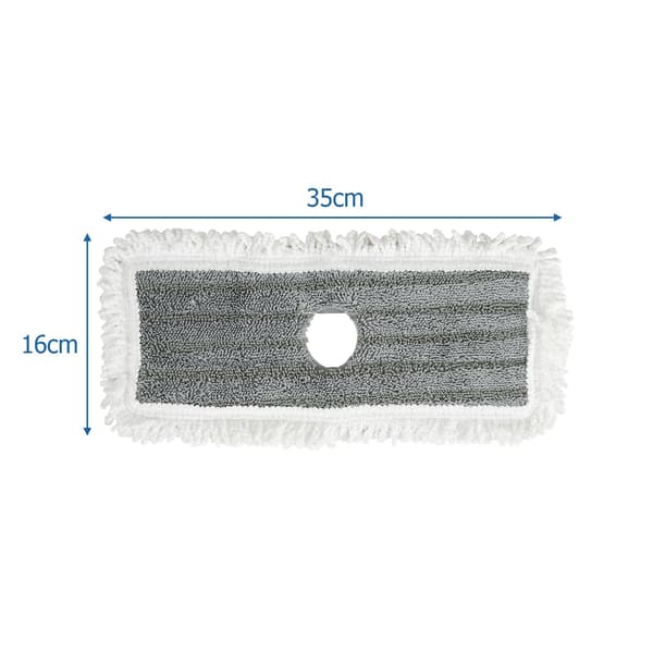 6-delers vaskbart moppehodesett, 35x16 cm, grå