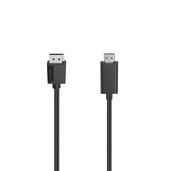 HAMA Kabel DisplayPort-HDMI 4K 1,5m Sort