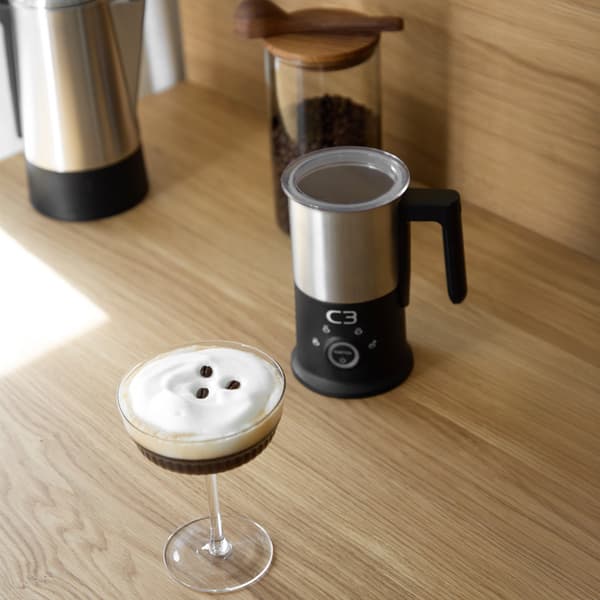 Mælkeskummer, rustfrit stål, 240 ml/115 ml kapacitet