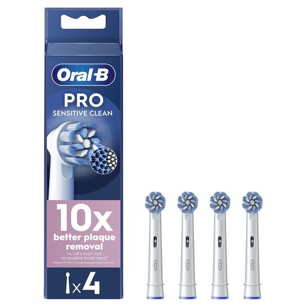 Sensitive Clean & Care tandborsthuvuden, 4-pack