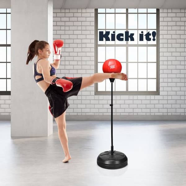 Børne Reflex Boksesæksæt, 122–154 cm, Stativ, Handsker