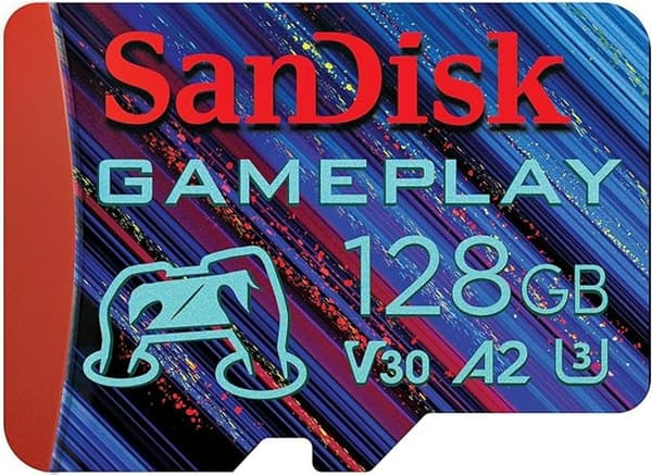 SanDisk GamePlay MicroSD-kort, 128GB