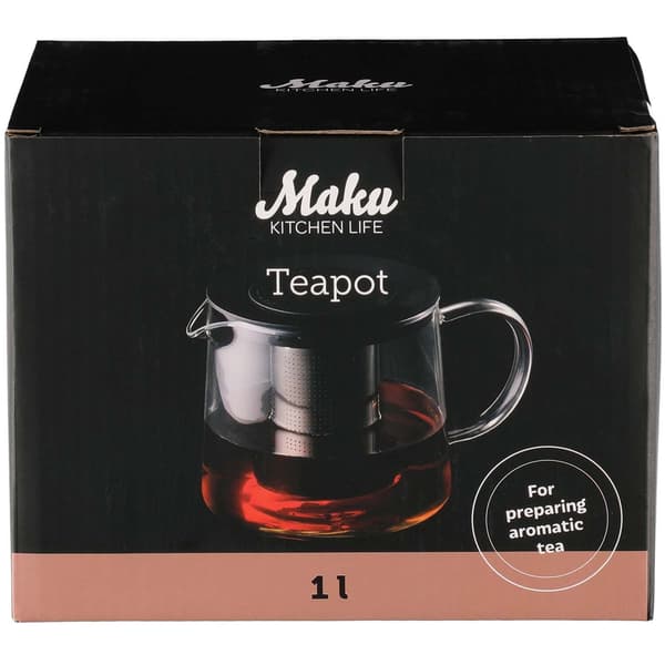 Glas tekande, 1 liters kapacitet