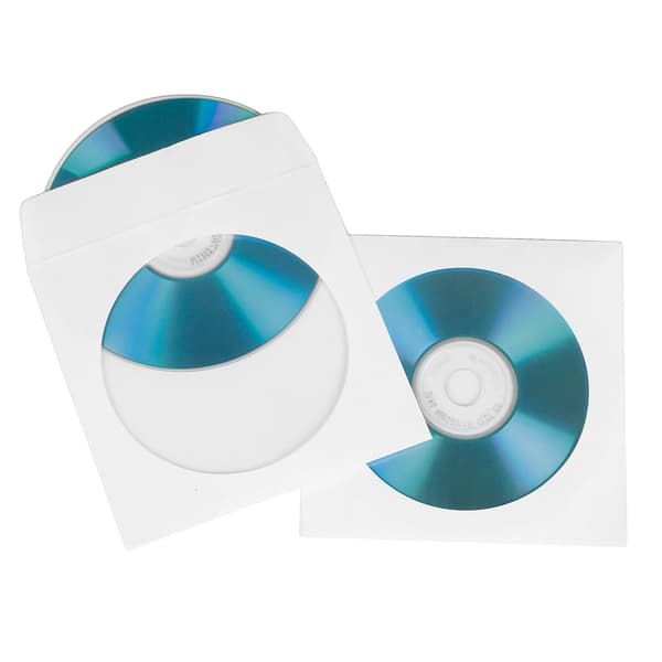 HAMA CD/DVD taskupaperi Valkoinen 100 kpl