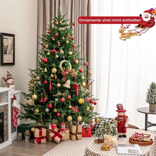 Forbelyst kunstig juletre 213 cm, 8 moduser, varm hvit LED