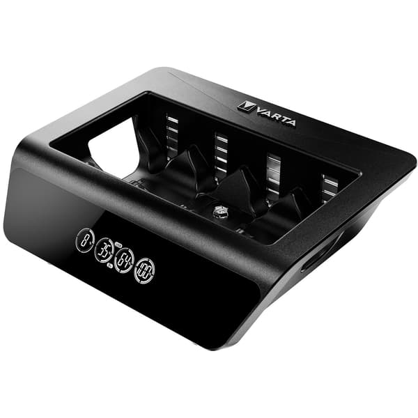 Universell LCD-batterilader for AA, AAA, C, D, 9V
