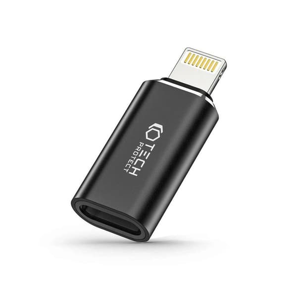 Tech-Protect UltraBoost USB-C - Lightning-sovitin - Musta