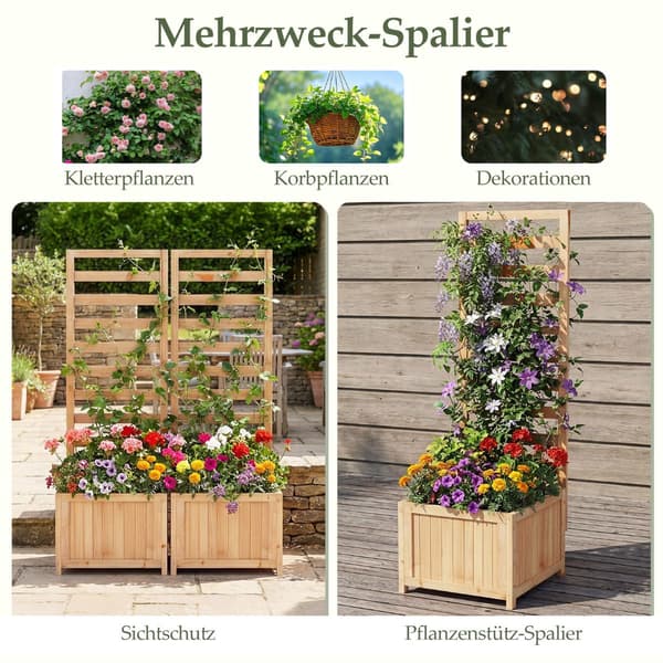 Trækrukke med espalier og drænhuller
