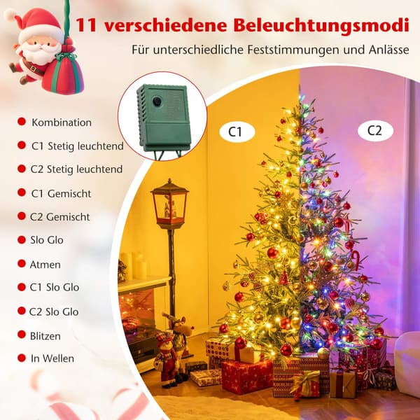 180 cm tekokuusi 250 LED-valolla