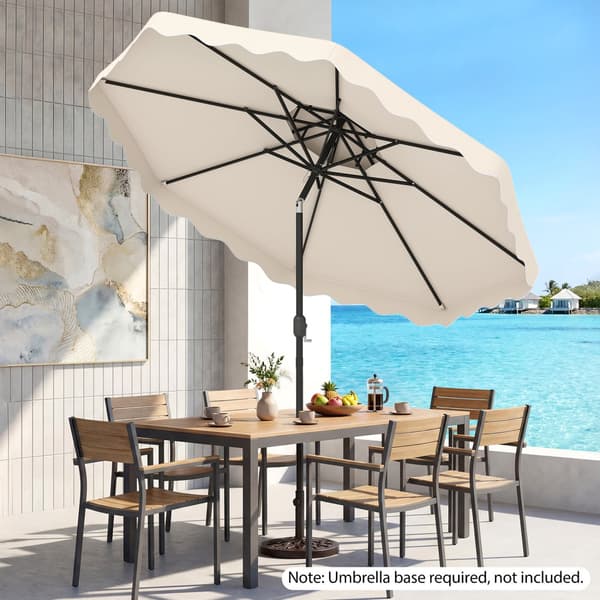 3 meter parasoll, trykknappvippe, sveiv, beige