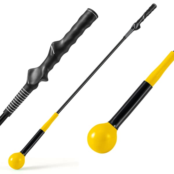 Golfsvingtrener, 100 cm, vekthode, gul