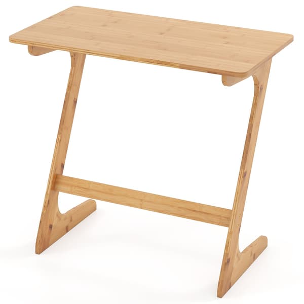 Z-formet bambus sidebord – Pladsbesparende sofabord
